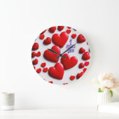 Zeitlose Longkong: rote Symbolhalle Große Wanduhr (Zuhause)