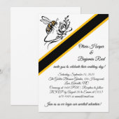 Zeitlose Luxus-Biene Einladung Hochzeit (Vorne/Hinten)