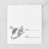 Zeitlose Luxus-Biene Hochzeitsgeklappte Platzkarte (Außenseite Aufgefaltet)