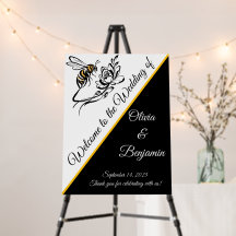 Zeitlose Luxus-Biene Wedding Foam Board - elegant