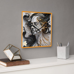 "Zeitlose Luxusdesigns" Quadratische Wanduhr