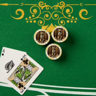 Zeitlose Majestät: Die goldene ägyptische Pharaone Pokerchips