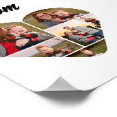 Zeitlose Mama Herzform Familienfoto Collage Poster (Ecke)