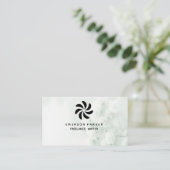 Zeitlose Marmorkarte Business Card das minimale La Visitenkarte (Stehend Vorderseite)