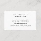 Zeitlose Marmorkarte Business Card das minimale La Visitenkarte (Rückseite)