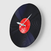 Zeitlose Melodien: Vinyl Record Large Clock Große Wanduhr (Winkel)