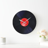 Zeitlose Melodien: Vinyl Record Large Clock Große Wanduhr (Zuhause)