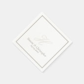 Zeitlose Mit Monogramm Hochzeitsempfehlung Serviette (Ecke)