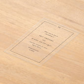 Zeitlose moderne Hochzeit rettet das Datum Acryleinladungen (Ablage )