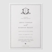 Zeitlose Monografie der Reben Pergament Einladungen (Vorderseite)