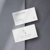 Zeitlose Monogramm: Minimalistische Chic auf knack Visitenkarte