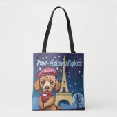 Zeitlose Nächte! Niedliche Poodle-Tasche Tasche (Vorderseite)
