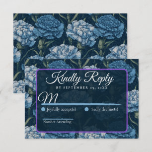 Zeitlose Nelken-Blumen-Botanische Hochzeit RSVP Karte