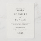 Zeitlose, neutrale Beige Budget-Hochzeit (Vorderseite)