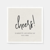 Zeitlose neutrale Beige Elegante Hochzeit Serviette (Vorderseite)