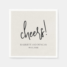 Zeitlose neutrale Beige Elegante Hochzeit Serviette