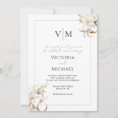 Zeitlose neutrale Farbe Elegante Einladung zur Hoc (Vorderseite)