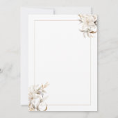 Zeitlose neutrale Farbe Elegante Einladung zur Hoc (Rückseite)