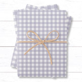 Zeitlose Pastel Lavender Gingham Karo Pattern Geschenkpapier Set
