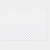 Zeitlose Pastel Lavender Gingham Polka Dot Pattern Geschenkpapier Set (Vorderseite 2)