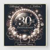 Zeitlose Perle: 30 Jahre Quadratische Wanduhr (Vorderseite)