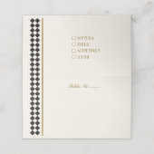 Zeitlose Platzkarten an der Tafel (Außenseite Aufgefaltet)