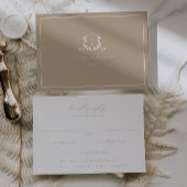 Zeitlose Reben Beige Wappen Auswahl RSVP Karte