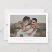 Zeitlose Reben Beige Wappen Monogram Foto Save The Date (Rückseite)
