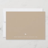 Zeitlose Reben Beige Wappen Monogram Hochzeit Save The Date (Rückseite)