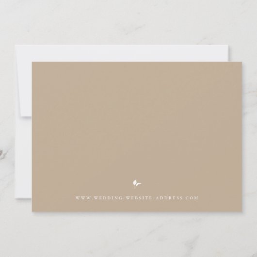 Zeitlose Reben Beige Wappen Monogram Hochzeit Save The Date (Rückseite)