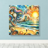 Zeitlose Reflektionen: surreale Küstenträume Leinwanddruck (Insitu (Holzboden))