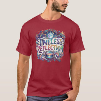 Zeitlose Reflexion – Antiker Spiegel & Florale Kun T-Shirt