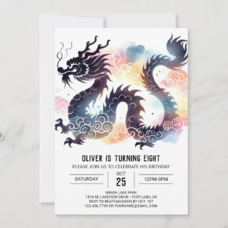 Zeitlose Roaring Dragon Geburtstagskinder Einladung