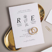 Zeitlose Romance Monogram Wedding Einladung