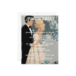 Zeitlose Romantik: Aquarellbräune und Gräuel Ankündigungspostkarte