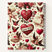 Zeitlose Romantik: Ein klassisches Valentinstag-Pa Notizblock (Rückseite)