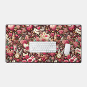 Zeitlose Romantik: Ein klassisches Valentinstag-Pa Schreibtischunterlage (Tastatur & Maus)