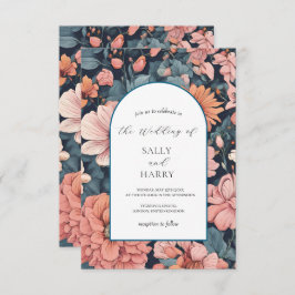 Zeitlose Romantik: Vintag verblasste Rose Rosa Hoc Einladung