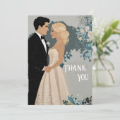 Zeitlose Romantik: Wasserfarbenbrille und Gräuelku Dankeskarte (Stehend Vorderseite)