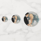 Zeitlose Romantik: Wasserfarbenbrille und Gräuelku Konfetti (Vorderseiten)