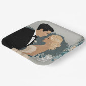 Zeitlose Romantik: Wasserfarbenbrille und Gräuelku Pappteller (Gewinkelt)