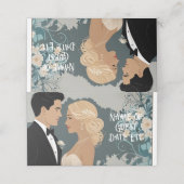 Zeitlose Romantik: Wasserfarbenbrille und Gräuelku Platzkarte (Außenseite Aufgefaltet)