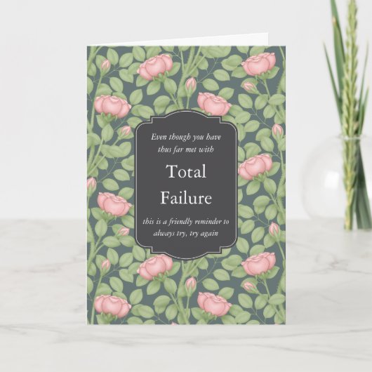Zeitlose Rose Creative Personalisiert Slate Blue Karte (Vorderseite)