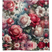 Zeitlose Rose Duschvorhang (Vorderseite)