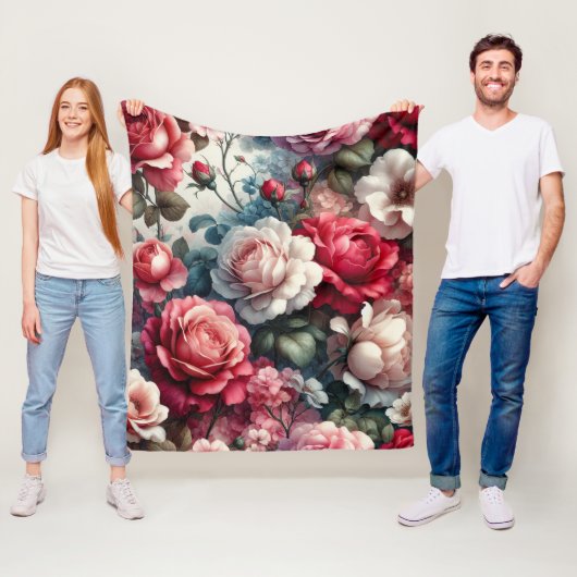 Zeitlose Rose Fleecedecke (Beispiel)