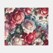 Zeitlose Rose Fleecedecke (Vorderseite (Horizontal))