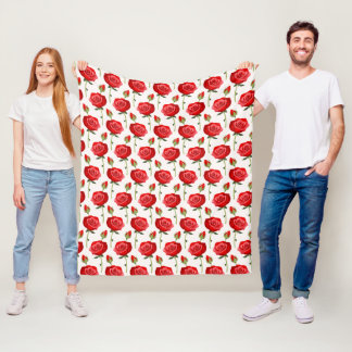 Zeitlose Rose Fleecedecke