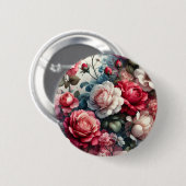Zeitlose Rose Floraler Charme Button (Vorne & Hinten)