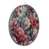 Zeitlose Rose Floraler Charme Dartscheibe (Vorderseite Links)