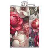Zeitlose Rose Floraler Charme Flachmann (Rückseite)